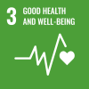 SDG 3 icon English - good health and well-being