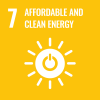 SDG 7 icon English - affordable and clean energy