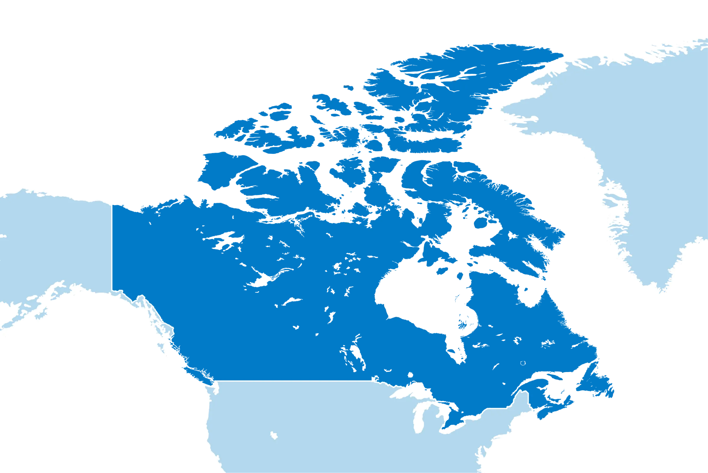 Landkaart Canada 