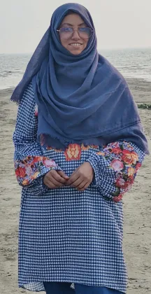 Shaira Rahman, Friendship Bangladesh, poses in one of the plinths